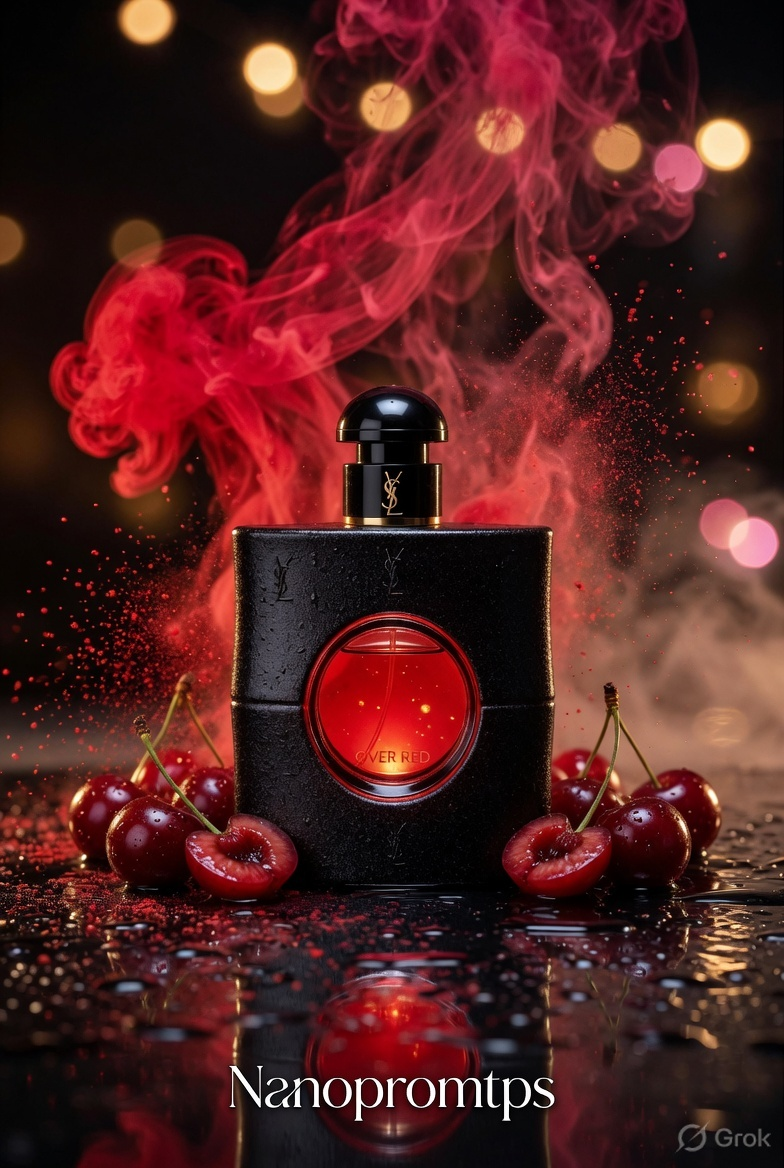 Black Opium Over Red Cherries Smoke