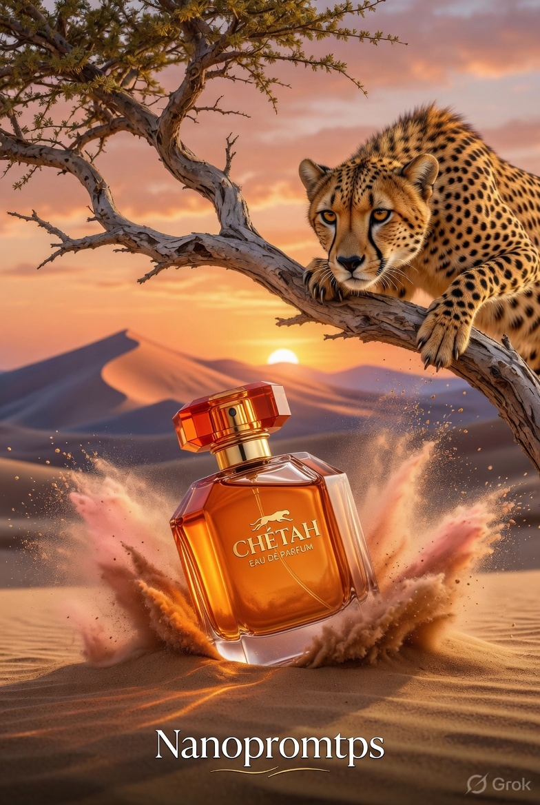 Cheetah Desert Perfume Advertisement