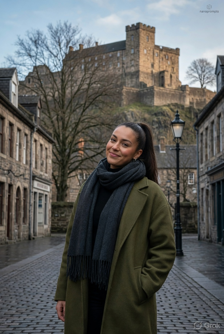 prompt seen European Historic Street Stroll ai photo