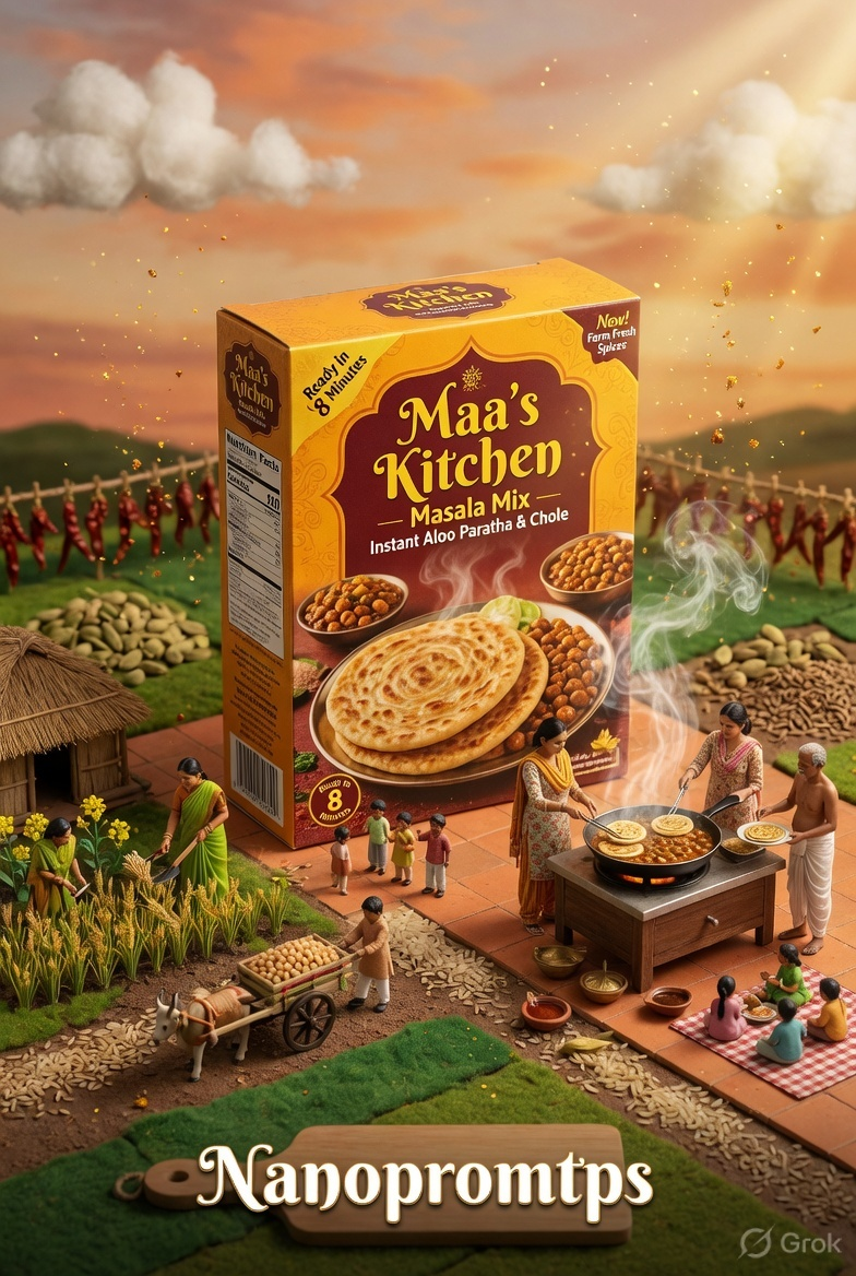 Food Diorama Whimsical Ad