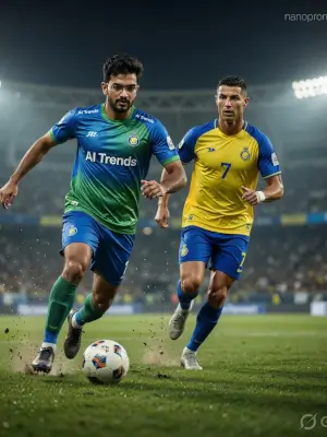 prompt seen Football Pitch AI Trends Kit with Ronaldo ai photo