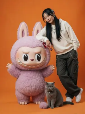 prompt seen Gen-Z Streetwear Labubu gemini ai photo