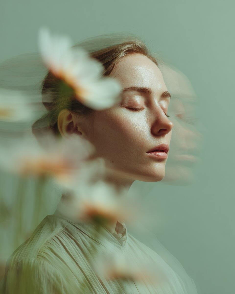 prompt seen Premium AI Prompt: Ultra-realistic Fine-art Portrait Of A Young ai photo 2