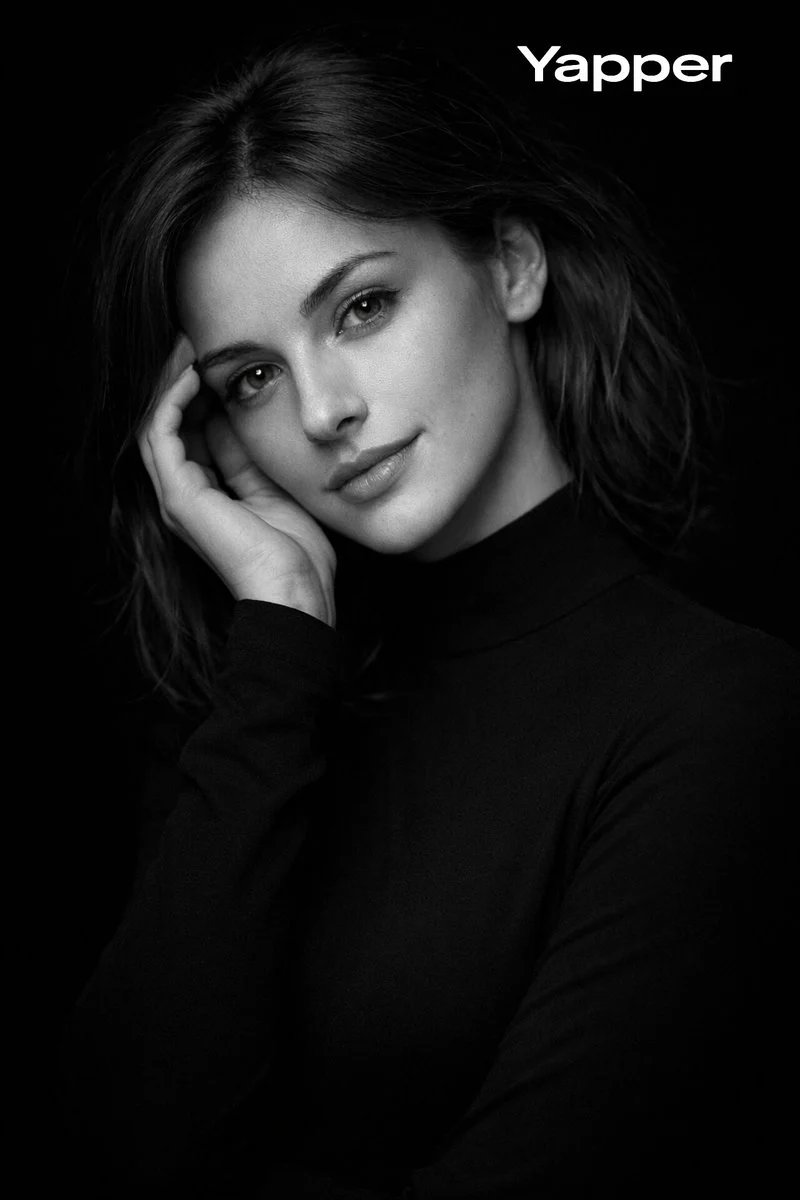prompt seen Premium AI Prompt: Prompt High-contrast Monochromatic Studio Portrait ai photo 3