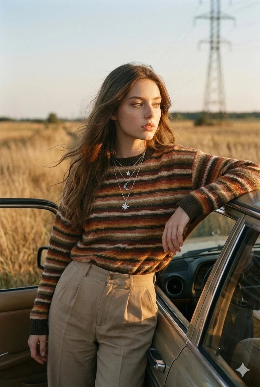 prompt seen Premium AI Prompt: Soft Sunset Light Natural, Candid Portrait gemini ai photo