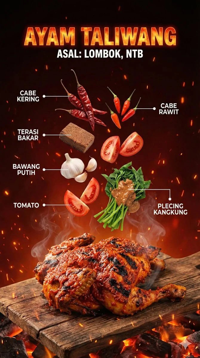 prompt seen Premium AI Prompt: A Hyper-realistic Indonesian Food Infographic Poster ai photo 2