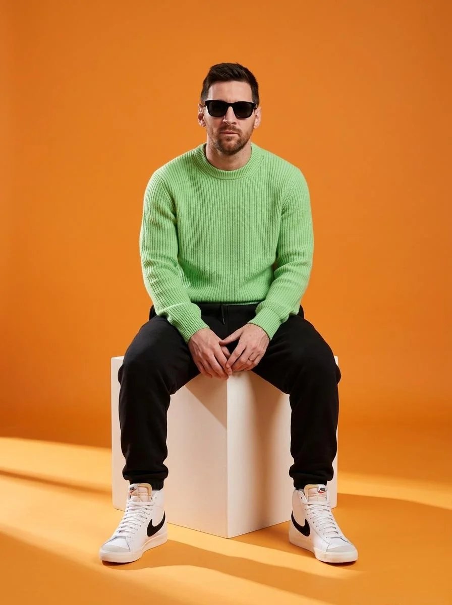 prompt seen Premium AI Prompt: A Stylish Male Model Sitting gemini ai photo