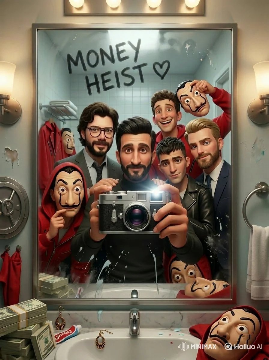 prompt seen Premium AI Prompt: Cinematic Mirror Selfie Scene Inspired gemini ai photo