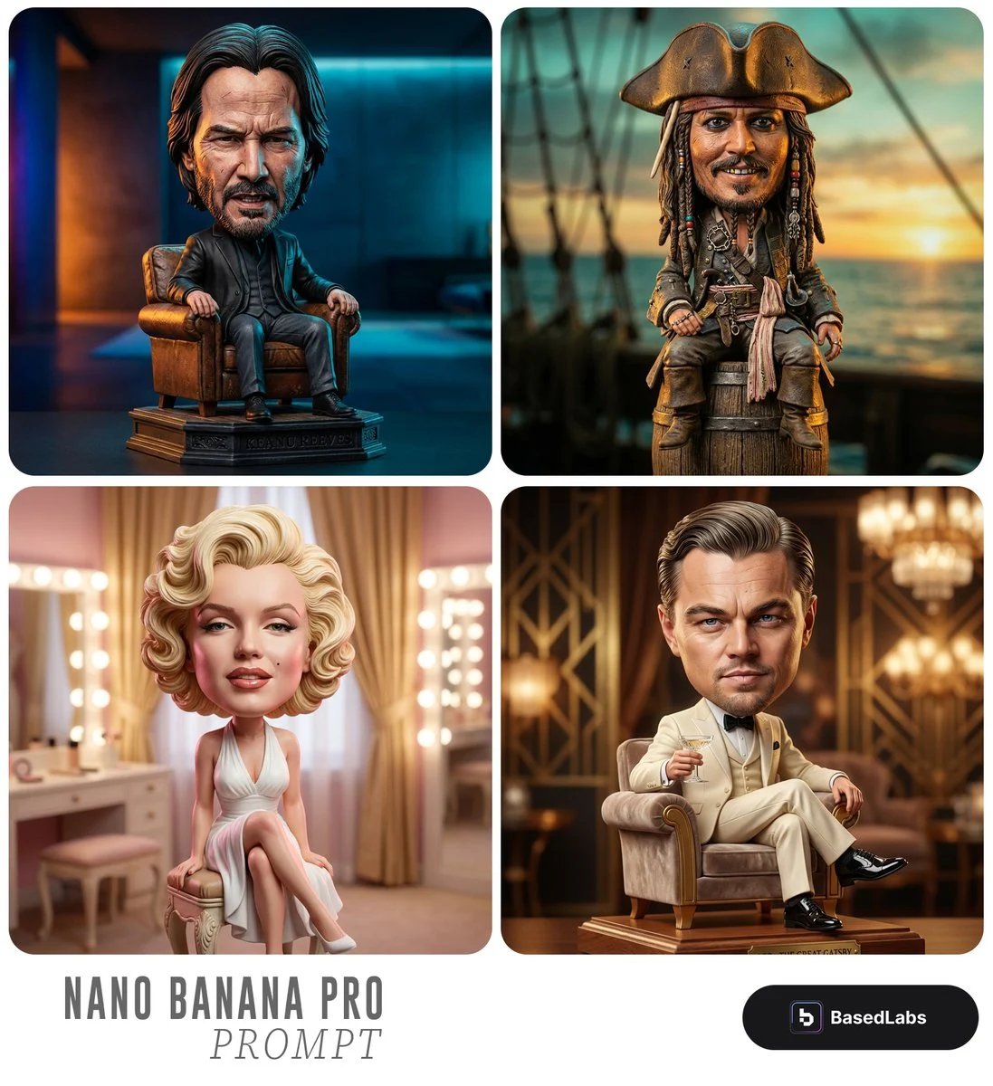 prompt seen Premium AI Prompt: Highly Detailed Caricature Figurine Of Subject gemini ai photo