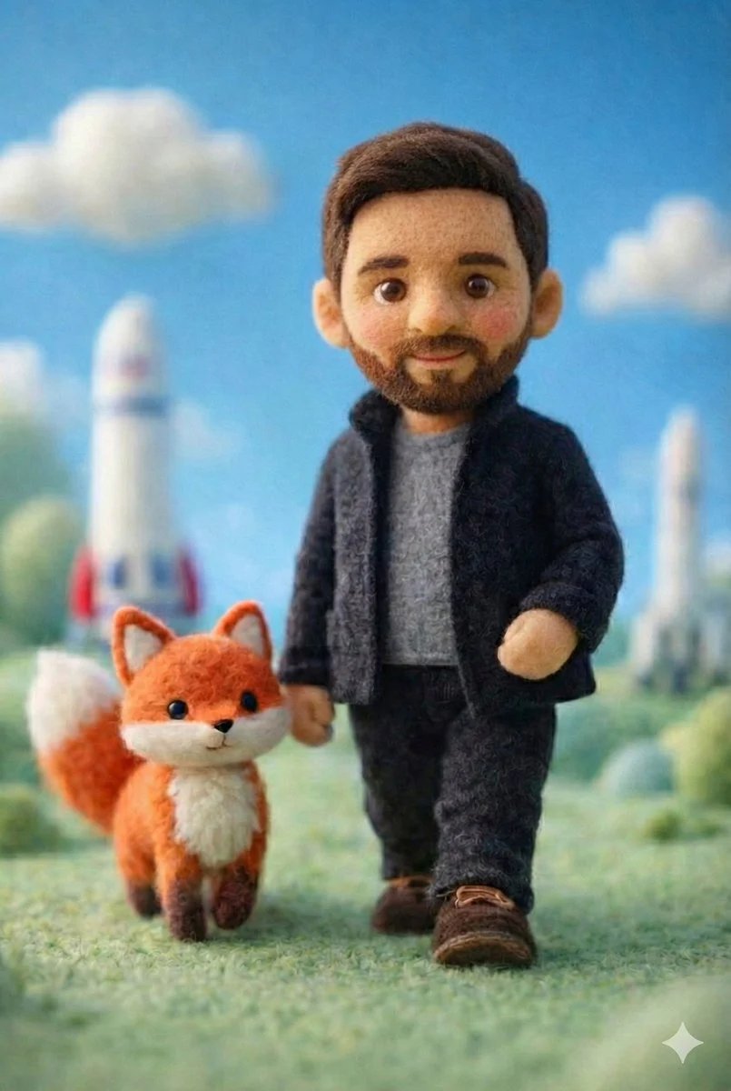 prompt seen Premium AI Prompt: A Handcrafted Felt Miniature Scene Featuring gemini ai photo