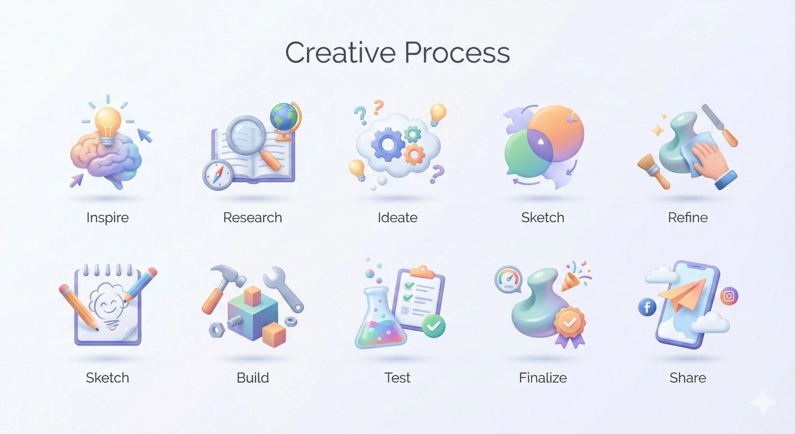 prompt seen Premium AI Prompt: Create A Collection Of Icons Representing ai photo 2