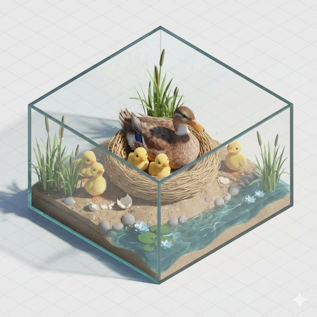 prompt seen Premium AI Prompt: Isometric Miniature Nature Diorama Showing gemini ai photo