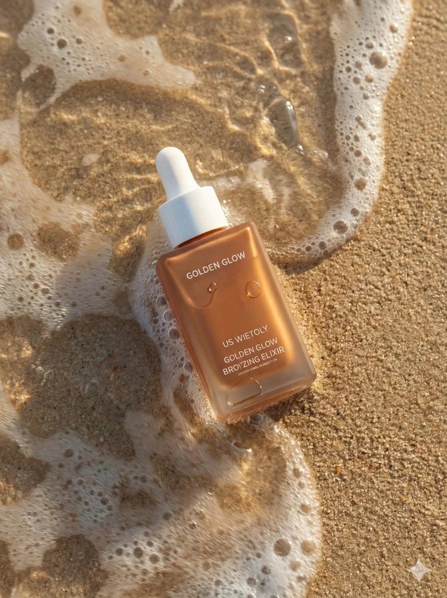 prompt seen Premium AI Prompt: Ultra-realistic Summer Skincare Product Photography ai photo 2