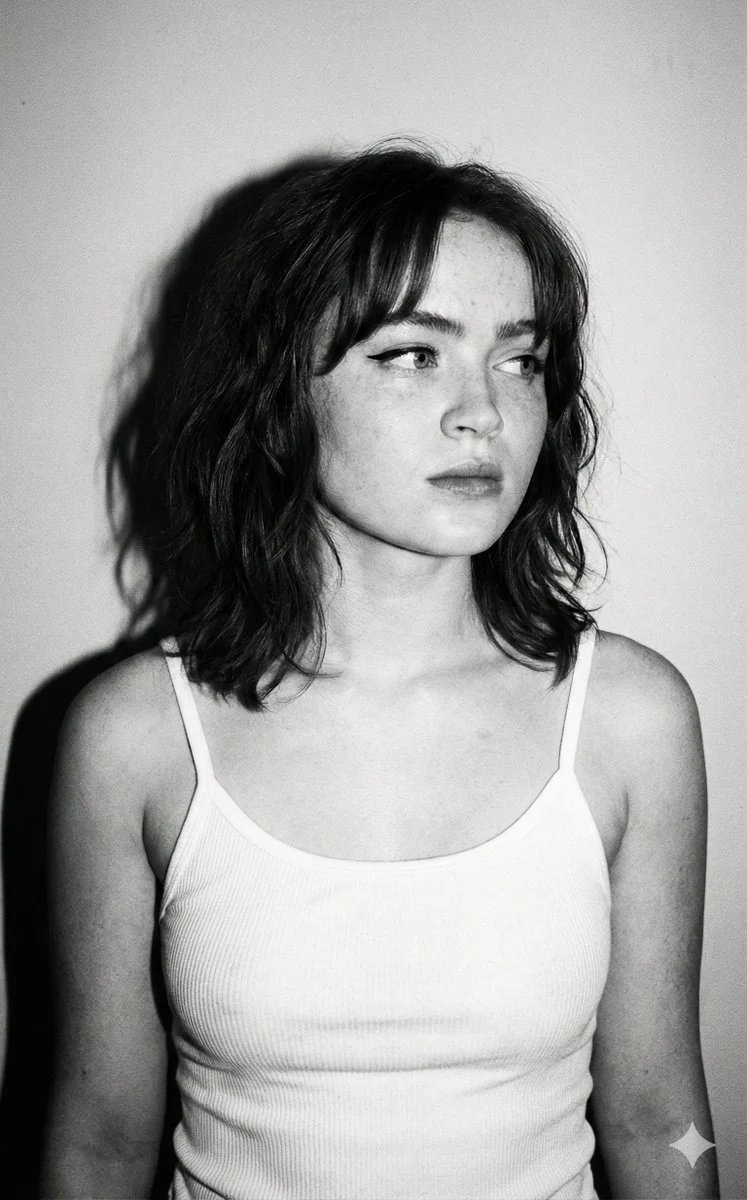 prompt seen Premium AI Prompt: Georgina Rodríguez Shoulder-length, Layered, Tousled ai photo 3