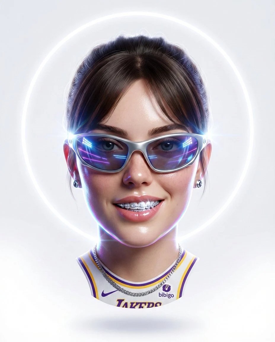 prompt seen Premium AI Prompt: Hyper-stylized Dynamic 3d Floating Head Portrait gemini ai photo