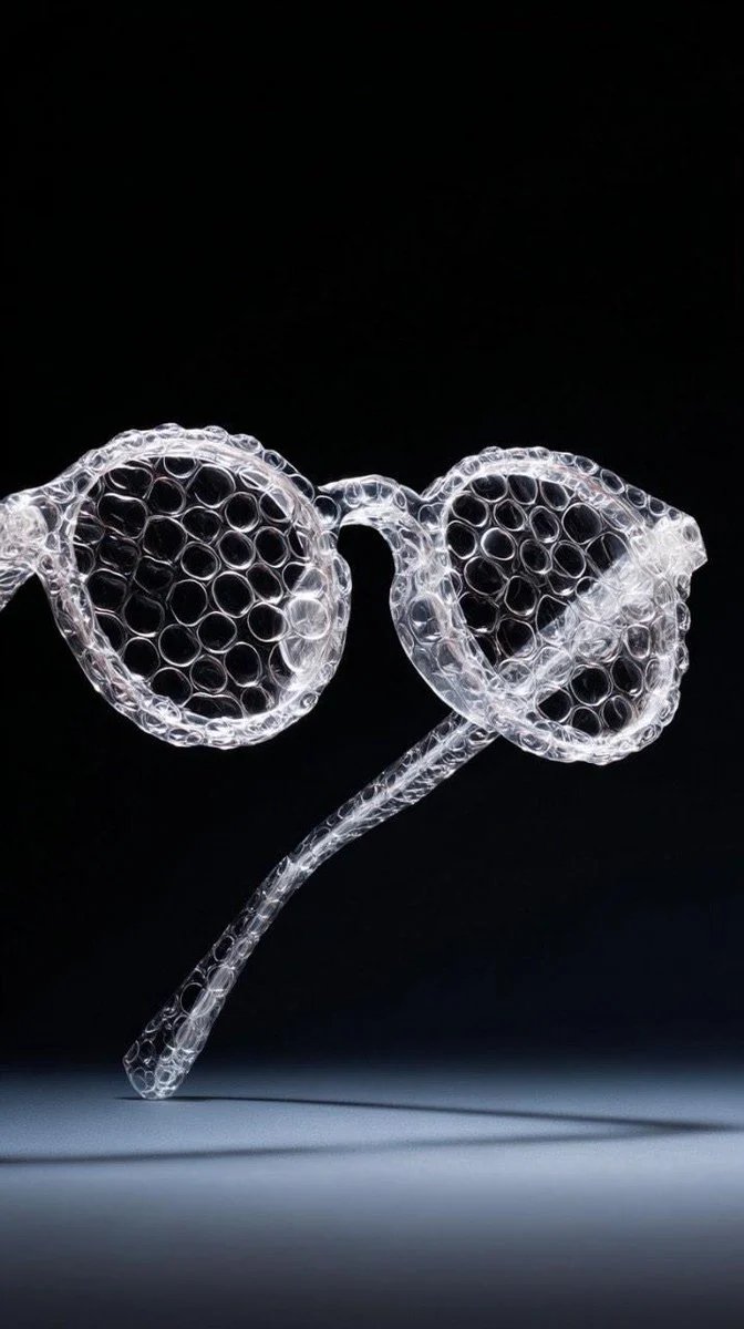 prompt seen Premium AI Prompt: Transparent Bubble Wrap gemini ai photo