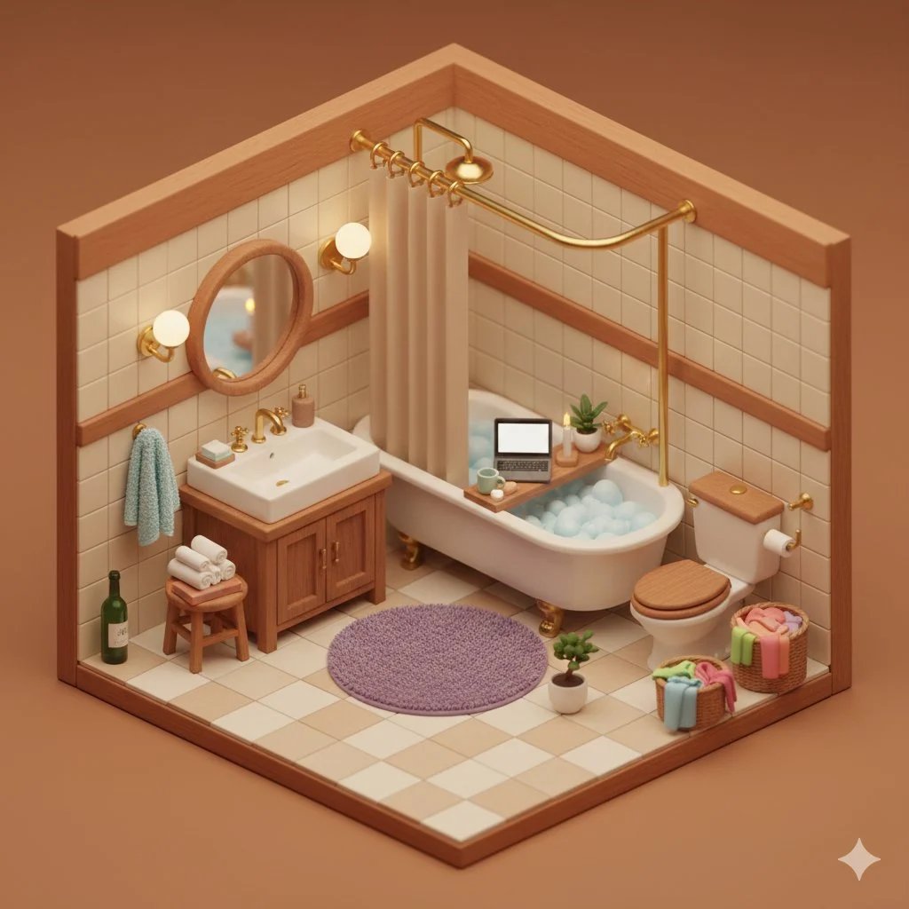 prompt seen Premium AI Prompt: Prompt Cute Cozy Isometric 3d gemini ai photo