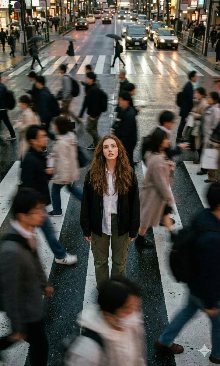 prompt seen Premium AI Prompt: Cinematic Street Photography Capturing A Moment gemini ai photo