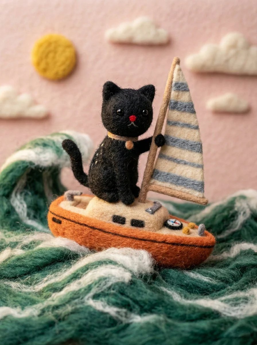 prompt seen Premium AI Prompt: Organic Roving Wool, Fuzzy Fibers, Soft Tactile Felt gemini ai photo