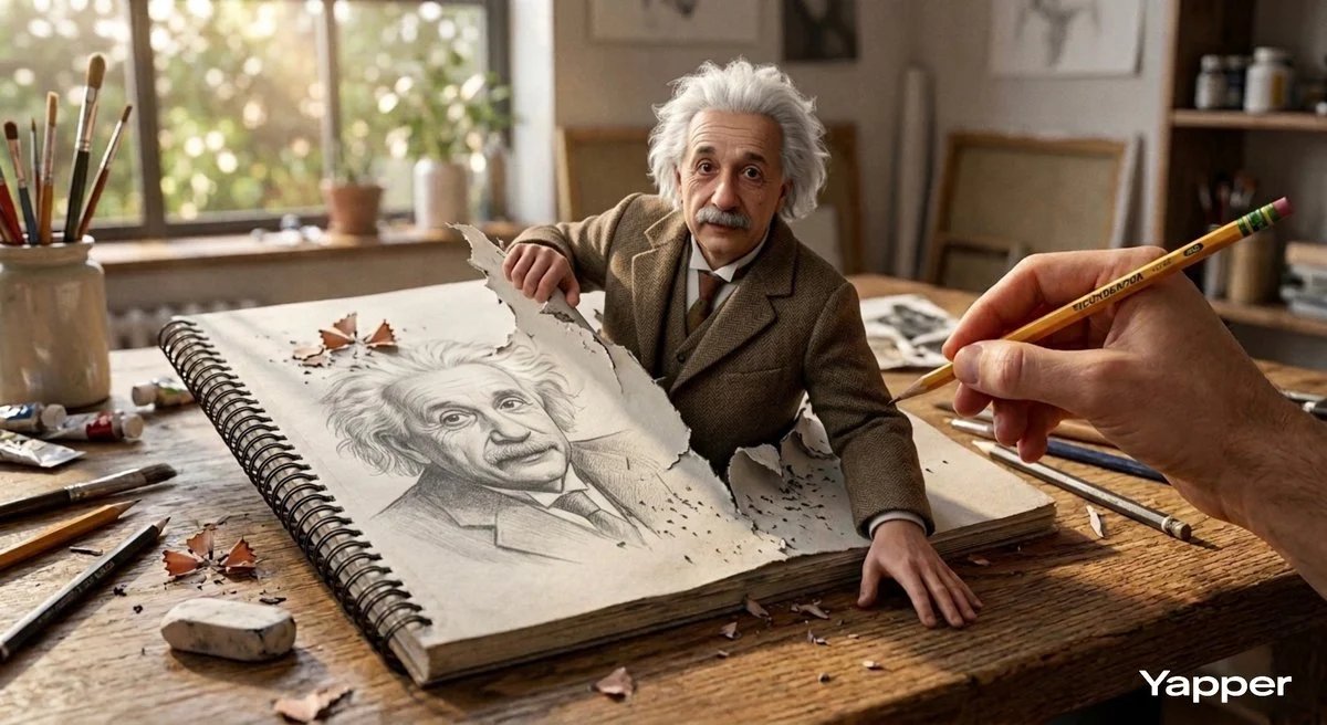 prompt seen Premium AI Prompt: Hyper-realistic 3d Illustration Of Albert Einstein gemini ai photo
