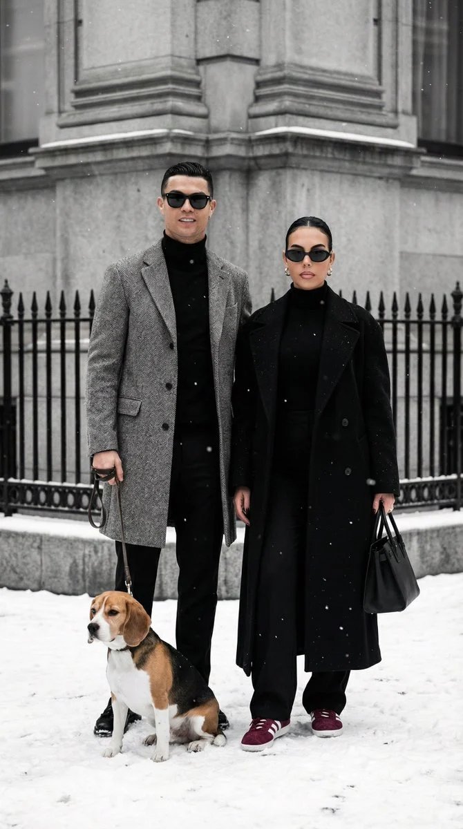 prompt seen Premium AI Prompt: Prompt Title Sophisticated Urban Winter Couple ai photo 2