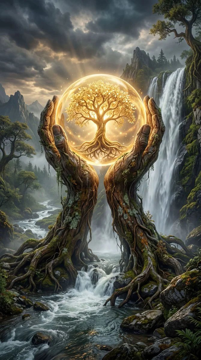 prompt seen Premium AI Prompt: Majestic Ancient Gnarled Tree gemini ai photo