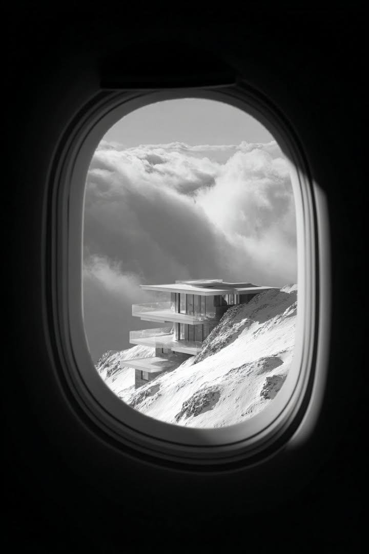 prompt seen Premium AI Prompt: A Window Looking Out An Airplane gemini ai photo