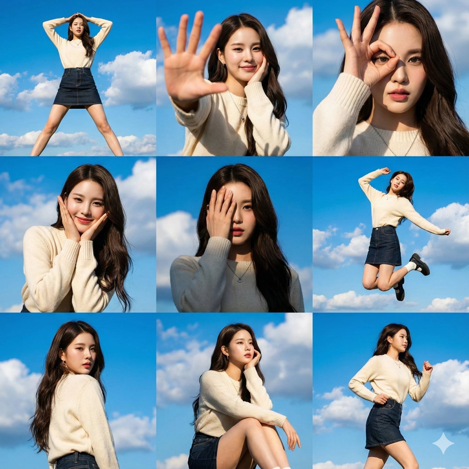 prompt seen Premium AI Prompt: A High- 3x3 Grid Photo Collage ai photo 2