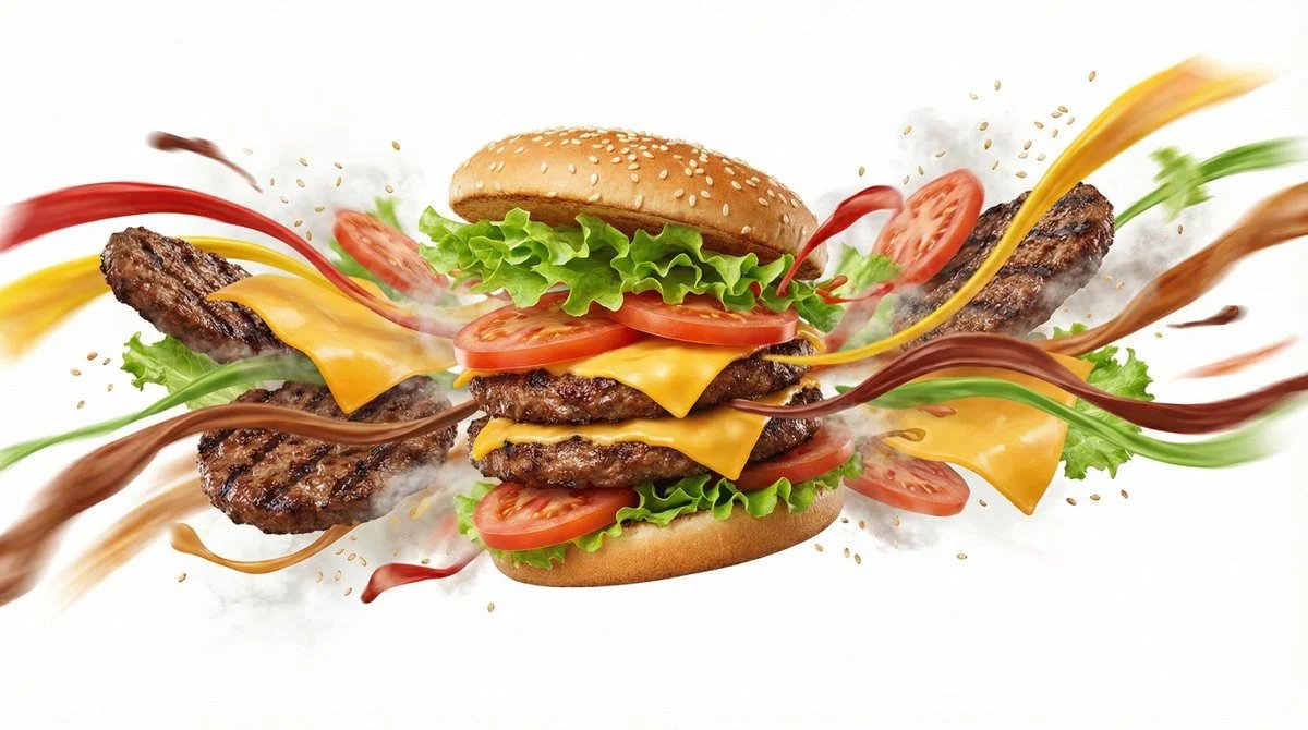 prompt seen Premium AI Prompt: Dynamic Flavor Wave Composition ai photo 4