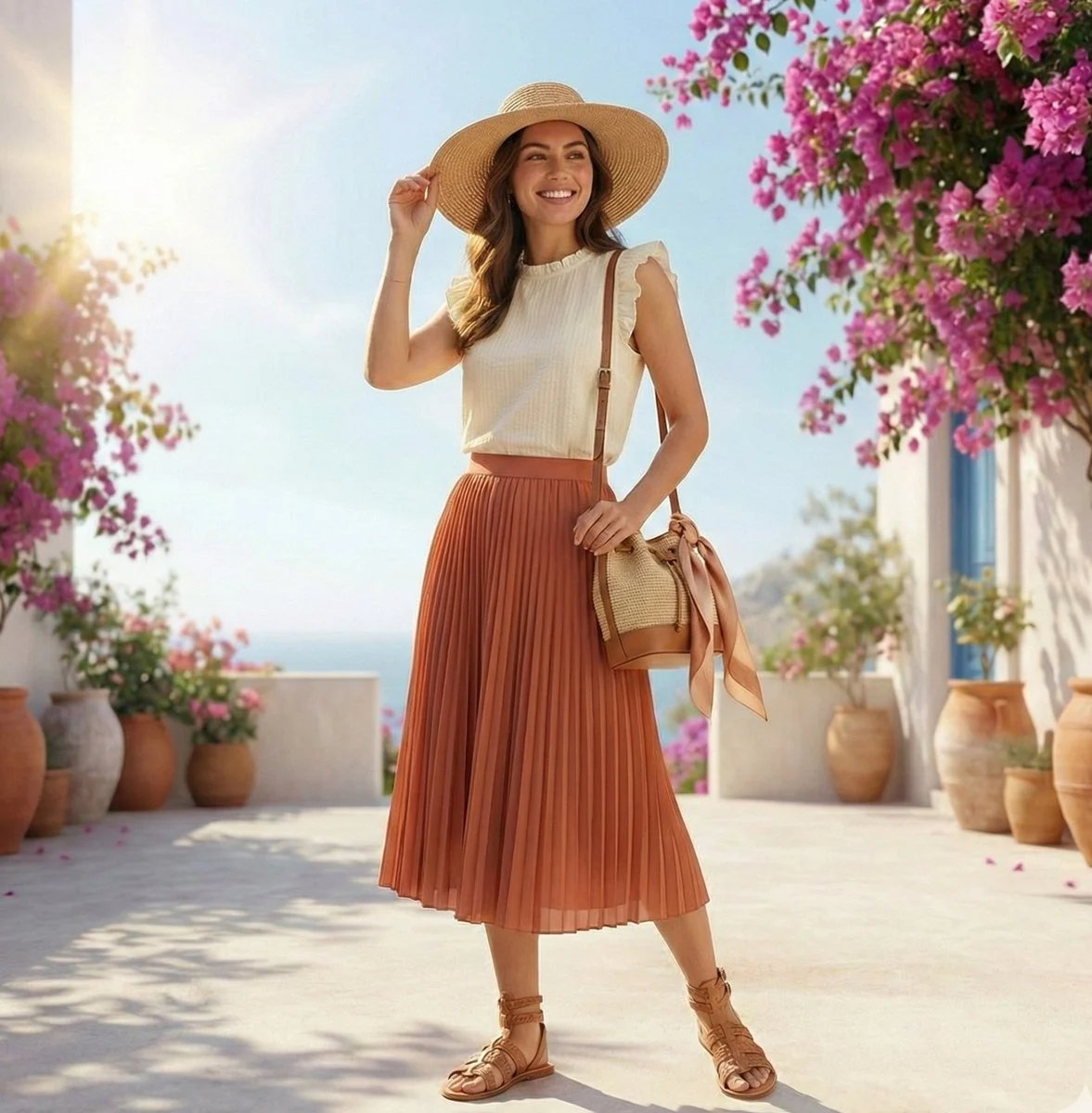 prompt seen Premium AI Prompt: High-fashion Summer Outfit Infographic With Color-coordinated ai photo 2
