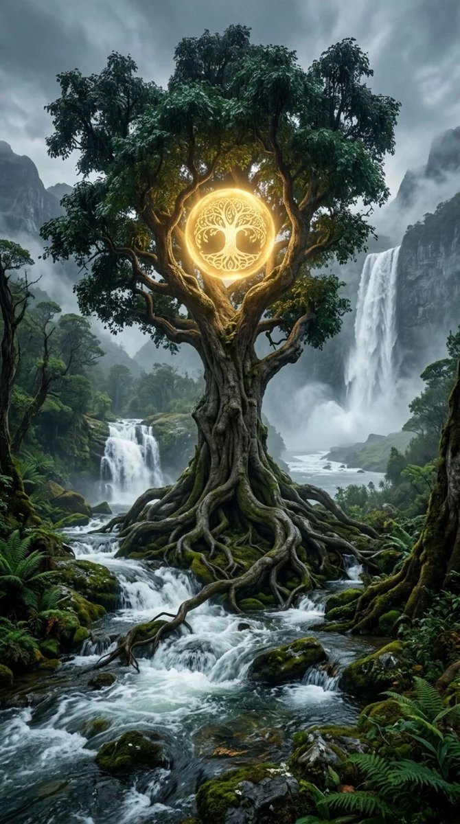 prompt seen Premium AI Prompt: Majestic Ancient Gnarled Tree ai photo 2