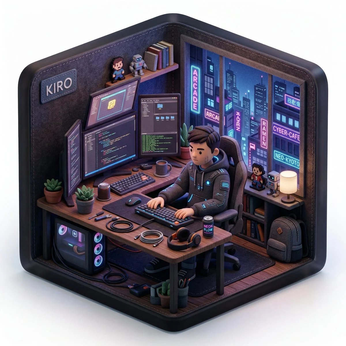 prompt seen Premium AI Prompt: Create A 3d Isometric Diorama Illustration ai photo 2