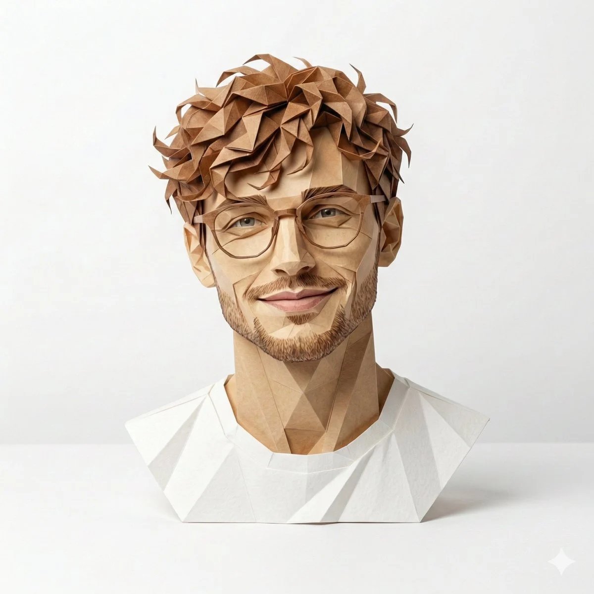 prompt seen Premium AI Prompt: Hyperdetailed Origamistyle Version Person gemini ai photo