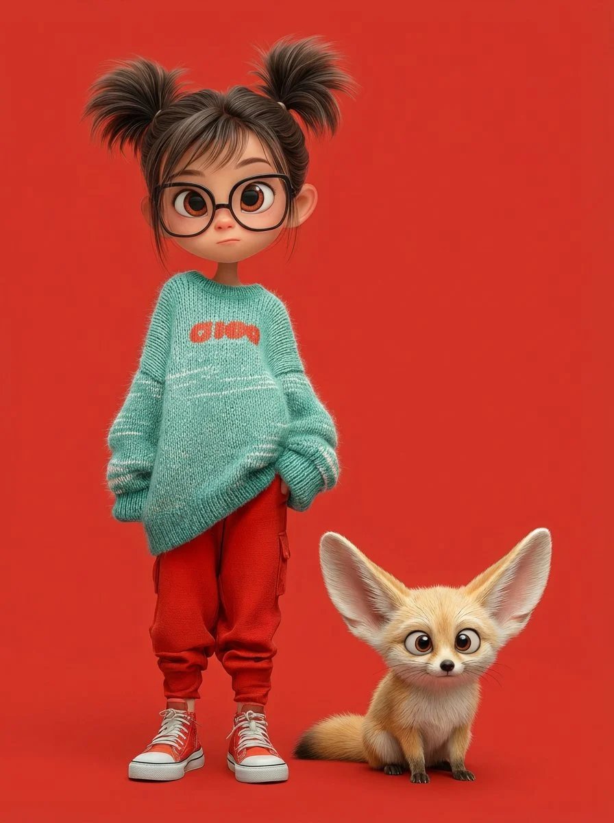 prompt seen Premium AI Prompt: A Cute 3d Pixar- Character Portrait ai photo 2