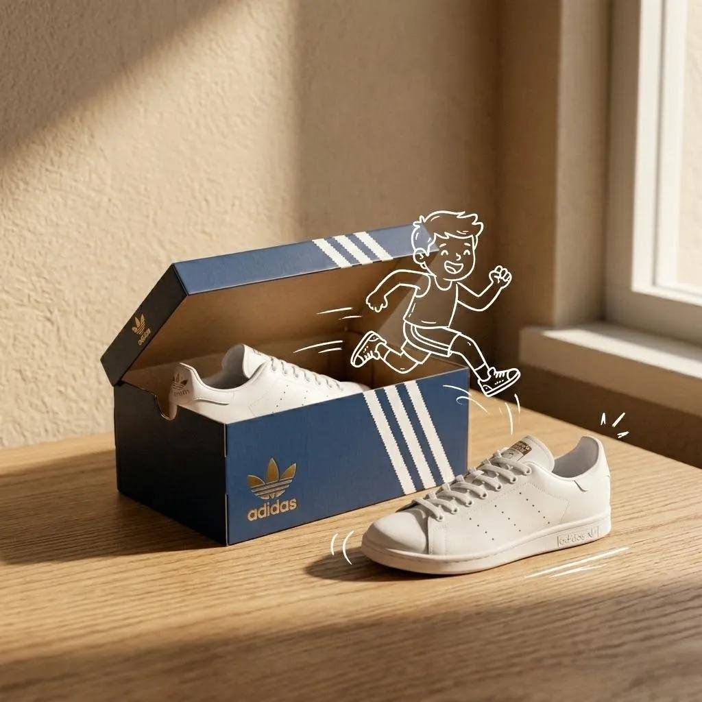 prompt seen Premium AI Prompt: Adidas Sneakers Minimalist Product gemini ai photo