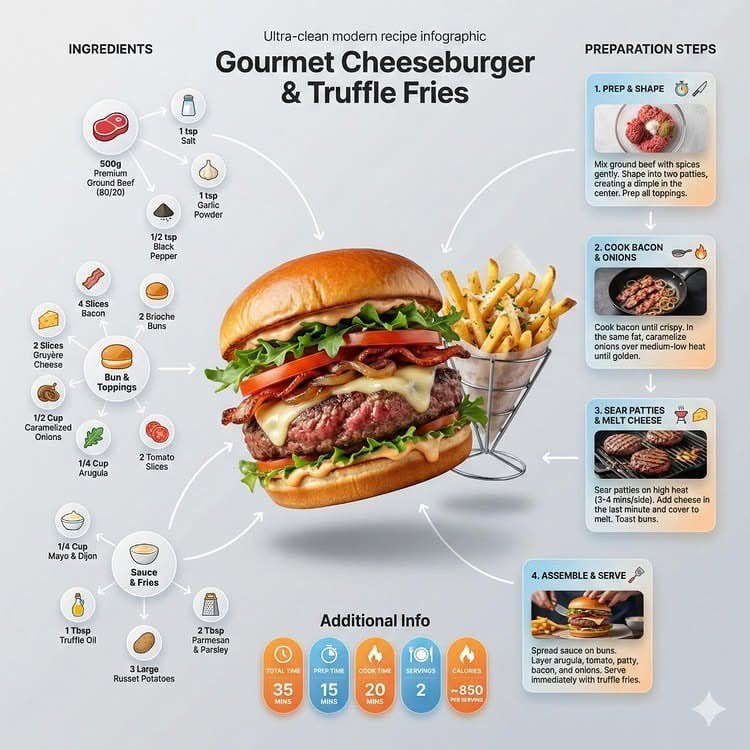 prompt seen Premium AI Prompt: Ultra-clean Modern Recipe Infographic. Showcase Food ai photo 2
