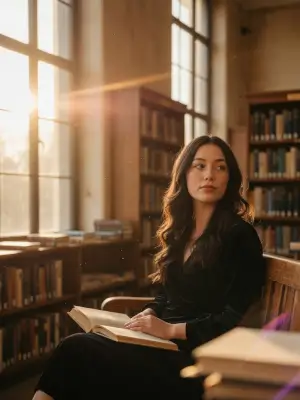 prompt seen Library Loft Velvet Dress Reflective gemini ai photo