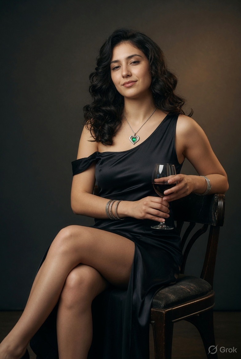 prompt seen Mata Hari Inspired Studio Editorial ai photo