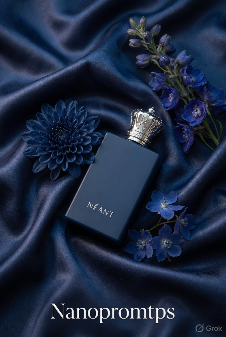 Navy Blue Perfume in Satin Cradle