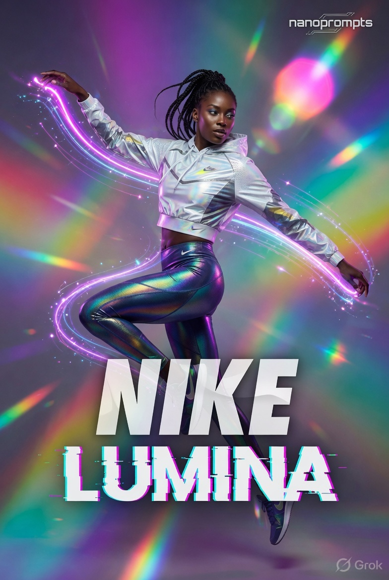 prompt seen Nike Dynamic Fashion Ad ai photo