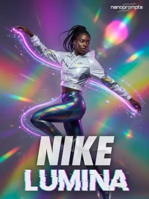 prompt seen Nike Dynamic Fashion Ad ai photo