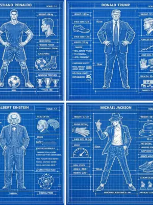 prompt seen Premium AI Prompt: A Detailed Technical Blueprint Illustration gemini ai photo