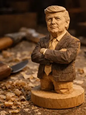 prompt seen Premium AI Prompt: A Hand-carved Wooden Miniature Figure gemini ai photo