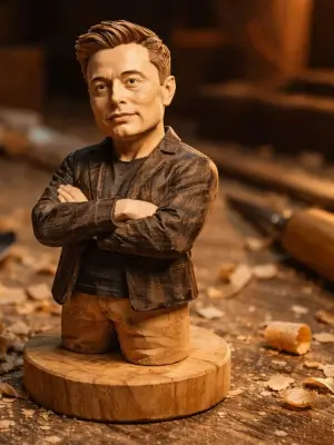 prompt seen Premium AI Prompt: A Hand-carved Wooden Miniature Figure ai photo 2