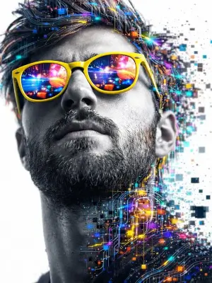 prompt seen Premium AI Prompt: A Hyper-realistic Close-up Portrait gemini ai photo