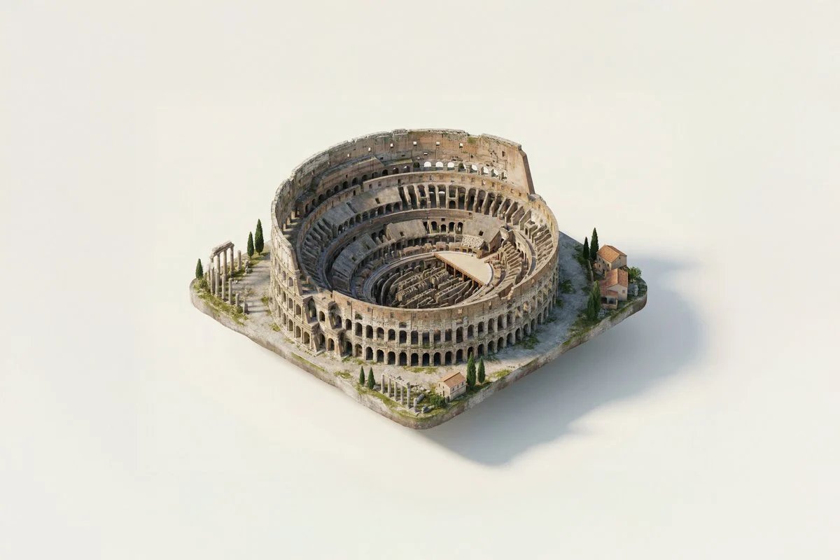 prompt seen Premium AI Prompt: A Miniature Isometric Architectural Diorama ai photo 3
