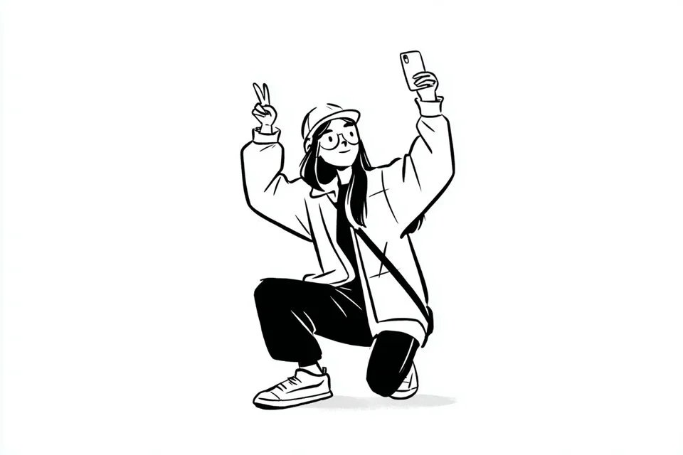 prompt seen Premium AI Prompt: A Simple Black-and-white Illustration gemini ai photo