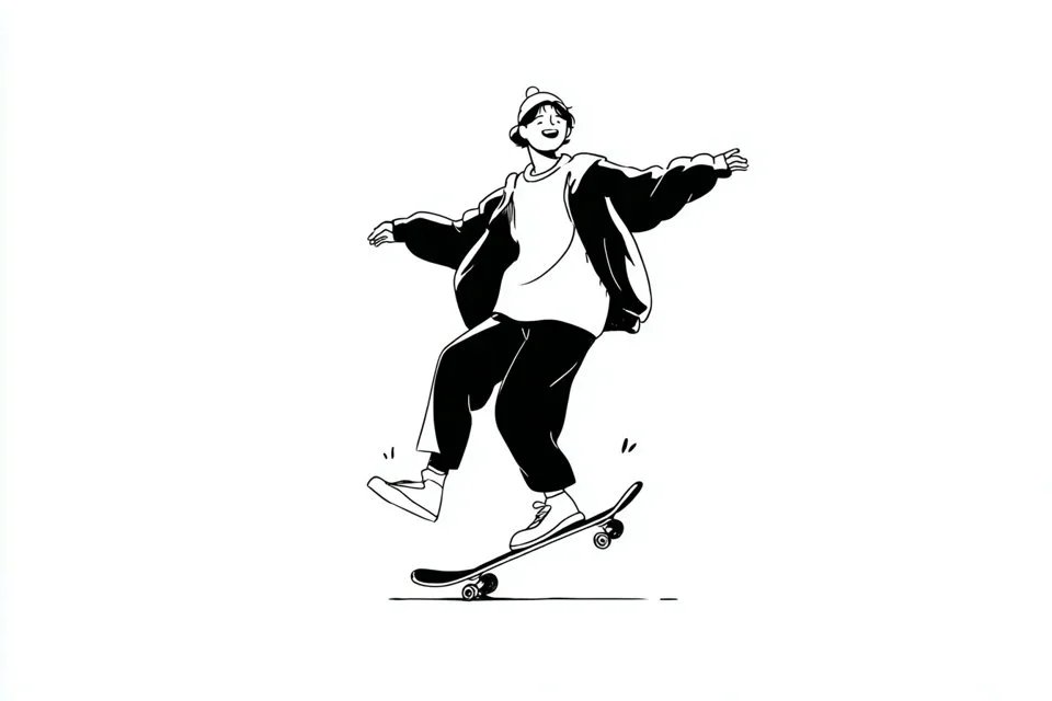 prompt seen Premium AI Prompt: A Simple Black-and-white Illustration ai photo 4