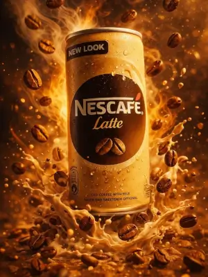 prompt seen Premium AI Prompt: Beverage Can Hyper-realistic Ai-edited Commercial ai photo 2