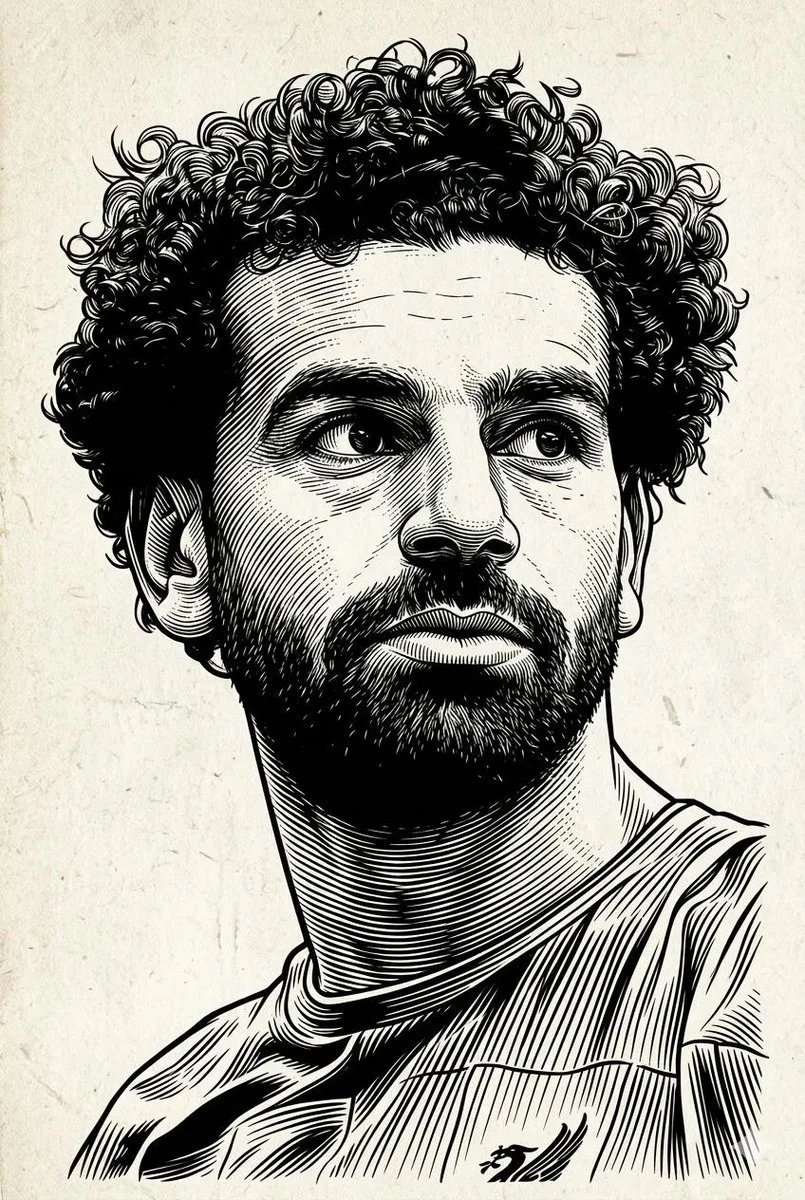 prompt seen Premium AI Prompt: Black And White Engraved Portrait Illustration ai photo 2
